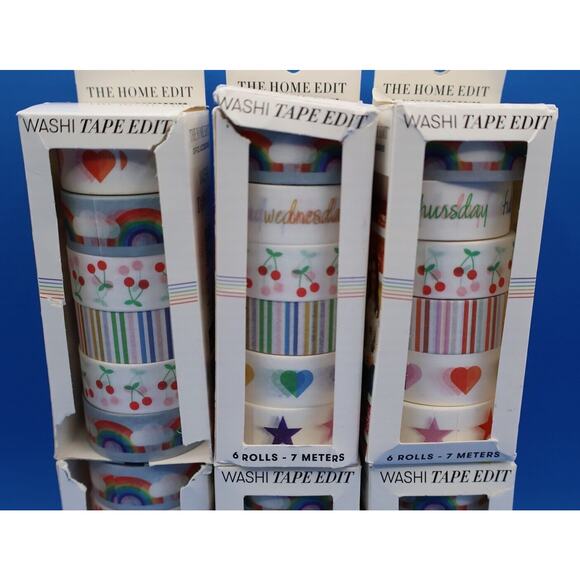 Lot Of 6 The Home Edit Office Accessories Washi Tape Edit 6 Rolls (36 Total) New - Picture 6 of 6